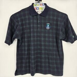 St Andrews Golf Polo Shirt Mens XXL Tartan Plaid Short Sleeve Casual Old Course